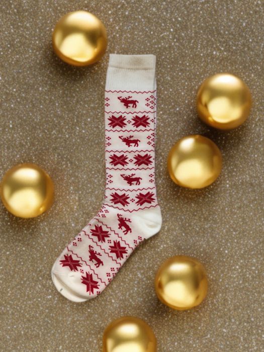 Жіночі новорічні гетри зі скандинавським візерунком