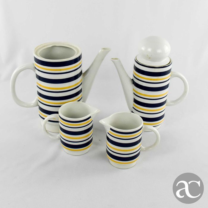 Conjunto de 2 bules + 2 leiteiras Porcelana Artibus, Art Déco