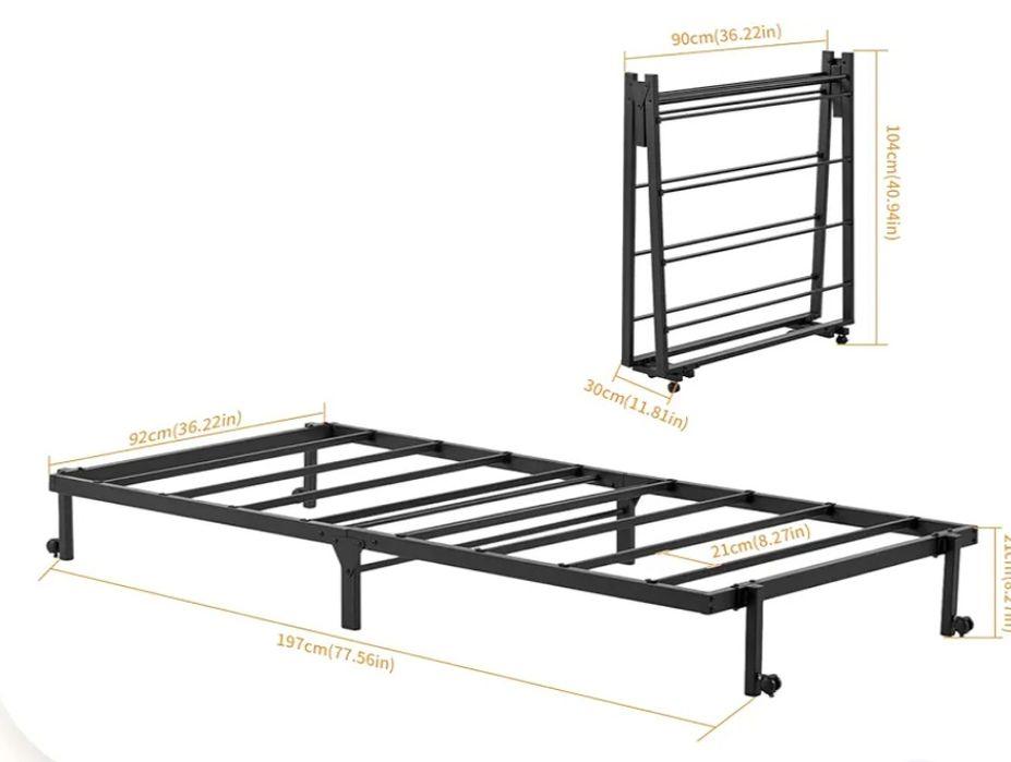 Estrado de cama dobrável 90x190