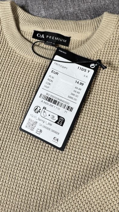 Светр для хлопчика C&A 4–16 р., бавовна, базовий джемпер