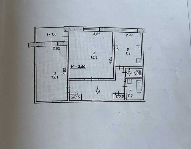Продаётся 2-комнатная квартира на Спасской