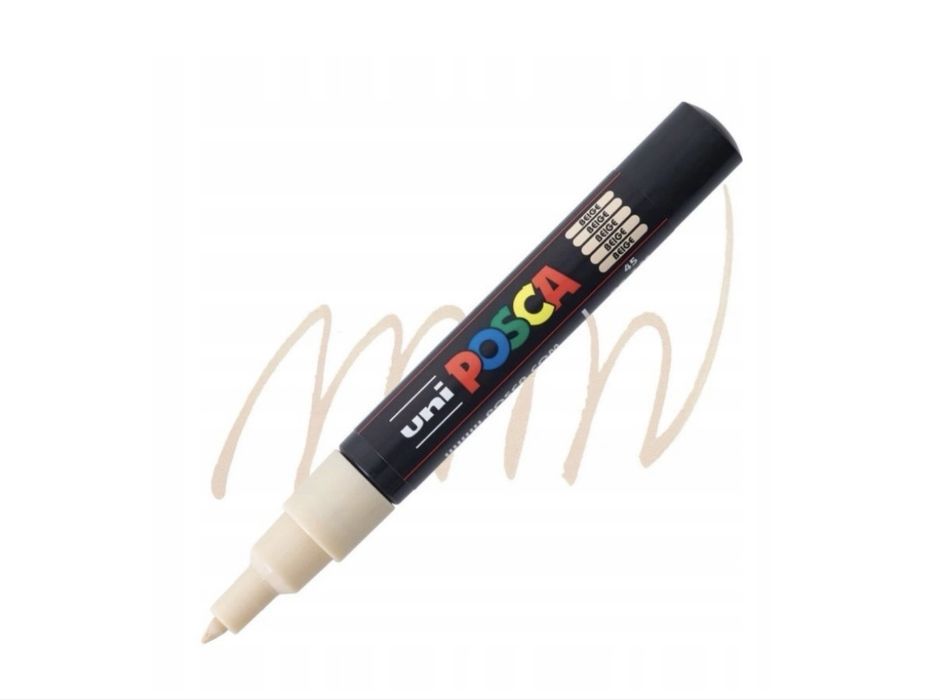 Flamastr flamaster pisak alrylowy beżowy kremowy UNI POSCA 1M 45