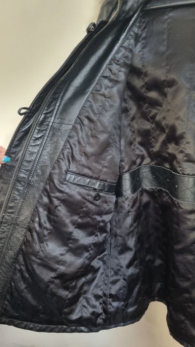 Czarna kurtka płaszczyk damska budrysówka skórzana Canda 2xl 44 xxl