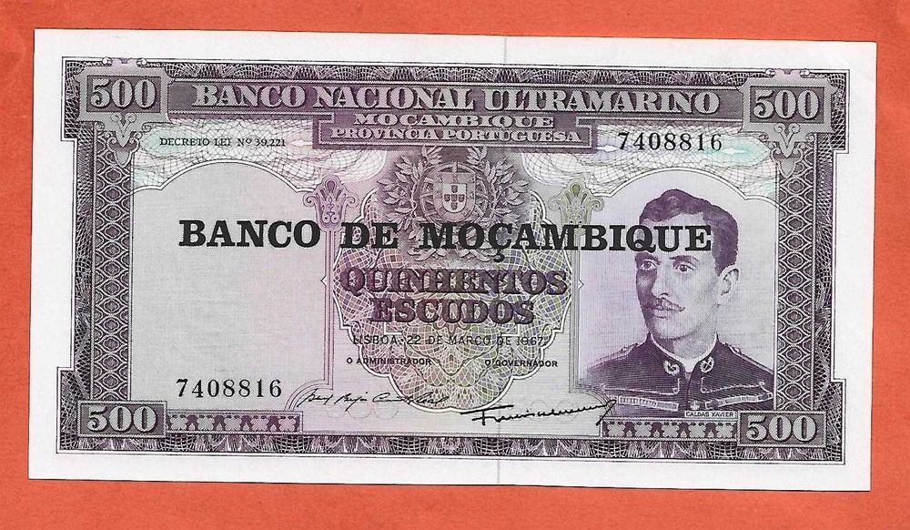 Moçambique Nota 500$00 1967