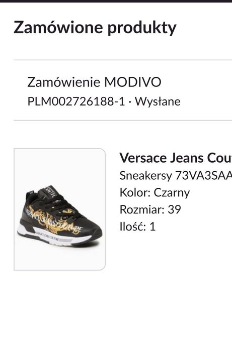 Versace Jeans Couture Sneakersy Damskie 39 Buty Złote Wzory