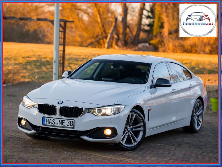 BMW Seria 4 2.0i 184KM Automat Sport LINE Skóra Kamera Xenon  NavI Alu18 100% Bezw