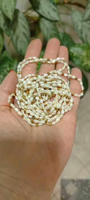 Perły naturalne komplet