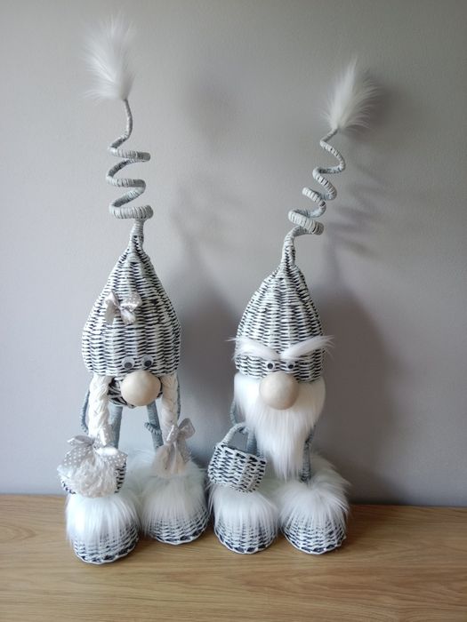 Duże Skrzaty z wikliny papierowej ręcznie robione