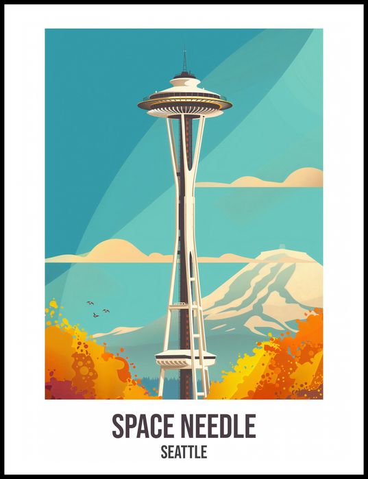 Plakat 75x100cm Space Needle