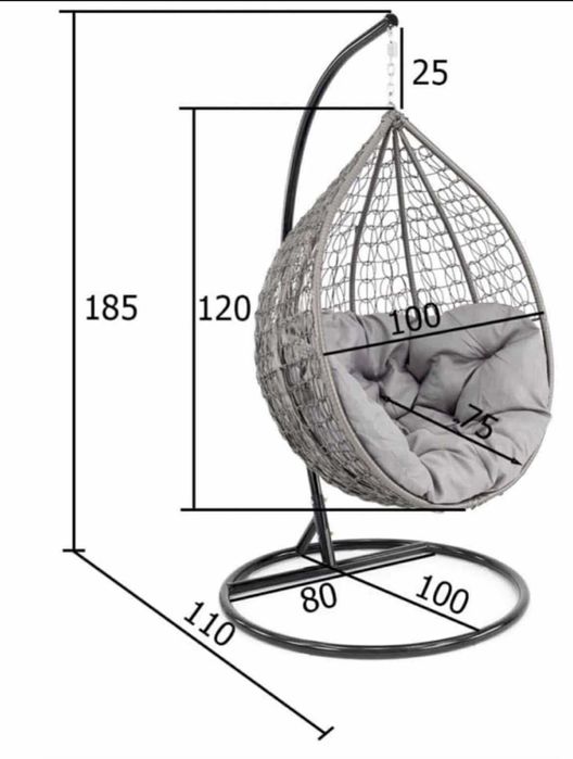 Kokon Ogrodowy Fotel wiszący