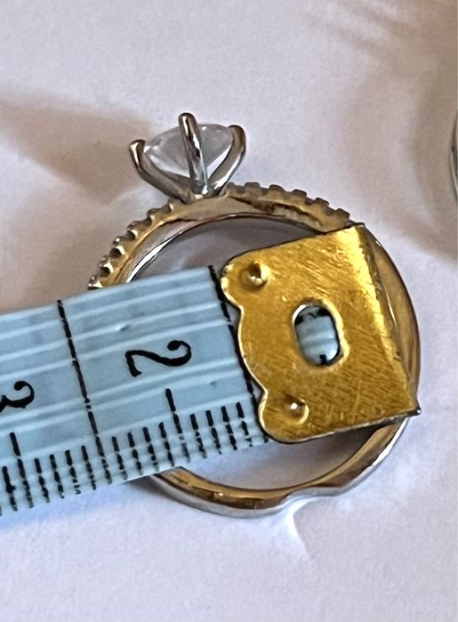 Cudny dwuczęściowy pierścionek dla księżniczki rozmier 20