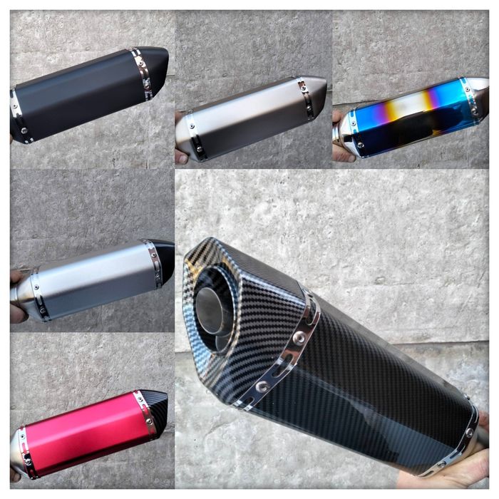 Універсальний прямоточний глушник до мотоциклу Akrapovic 31 37 47 см