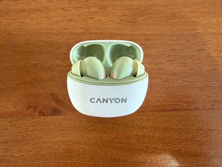 Бездротові Bluetooth Навушники Canyon TWS-5 Green (CNS-TWS5GR)