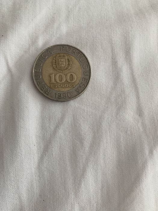 Moeda de cem escudos, de Pedro Nunes, 1990