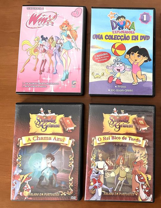 4 DVDs: Desenhos Animados em Português