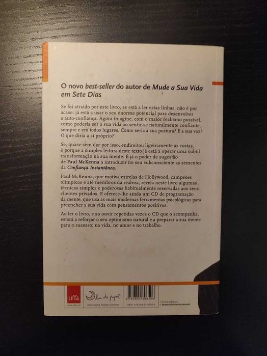 (Env. Incluído) Confiança Instantânea de Paul McKenna