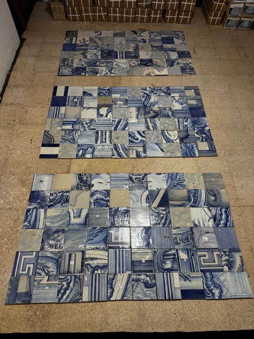 Painel de Azulejos Portugueses Sec. XX | Patchwork | 285cm