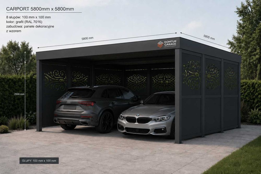 Carport Premium Wiata Samochodowa Produkcja Montaż PIR Nowoczesna