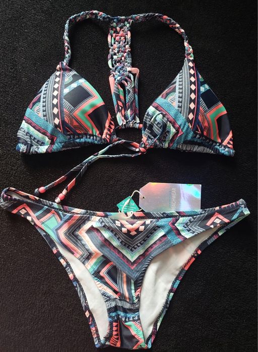 Springfield strój kąpielowy dwuczęściowy bikini M/L nowy boho styl