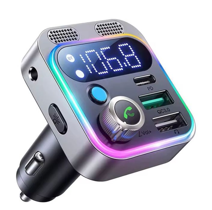Hit - Transmiter samochodowy nadajnik FM Bluetooth 5,3 Szybka ładowarka USB Huawei Super Jakość!