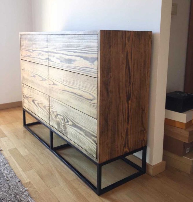 Cómoda + mesas de cabeceira Estilo industrial