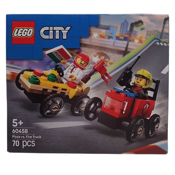 Klocki LEGO CITY 60458 Pizza Vs Fire Truck