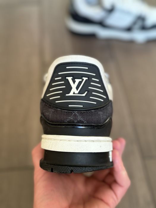 Louis Vuitton Limited Men's US 12 Virgil Abloh Black x White Trainer Sneaker