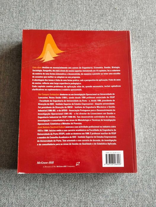 Livro "Estatística" de Rui Campos Guimarães & José A. Sarsfield Cabral