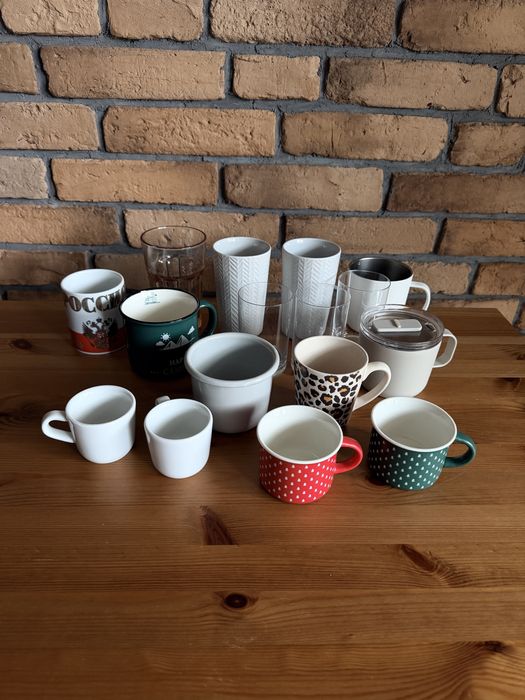 Zestaw kubków i szklanek Ikea, Homla, Muji 16 sztuk
