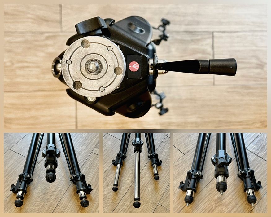 Statyw Manfrotto 117B (do 18kg) + głowica wideo Manfrotto MVH400AH