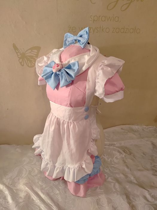 Piękny strój przebranie śliczna dziewczynka laleczka pokojówka roz S