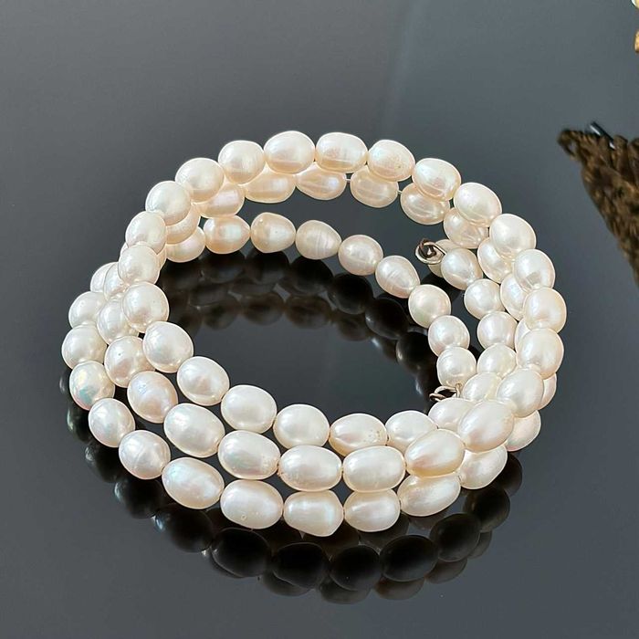 Bransoletka z naturalnych Pereł, elegancka w stylu Art Deco