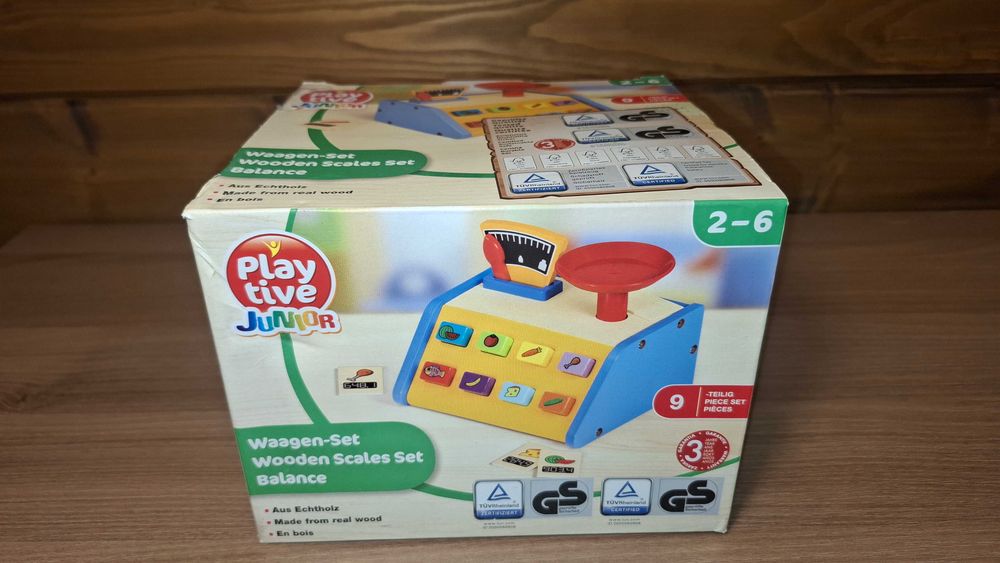 Mega Drewniana Kasa Sklepowa - Zabawka Sensoryczna - Maria Montessori