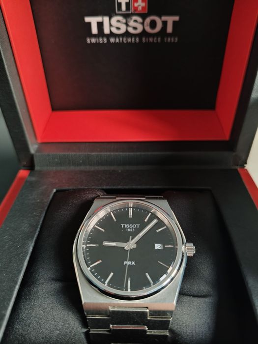Tissot PRX 40mm “Black” - bardzo dobry, stan z pudełkiem