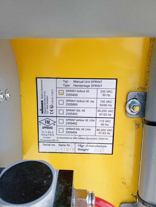 Aplikator farb proszkowych Wagner Sprint Airfluid XE
