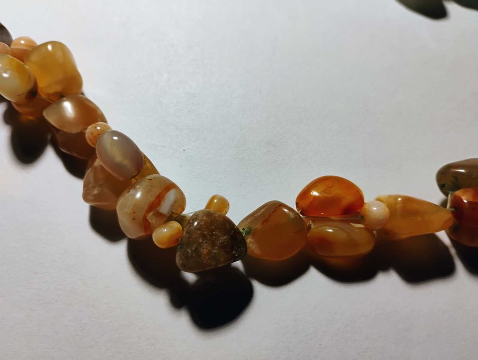 naszyjnik nowy masywny naturalne kamienie ciężki różne kolory