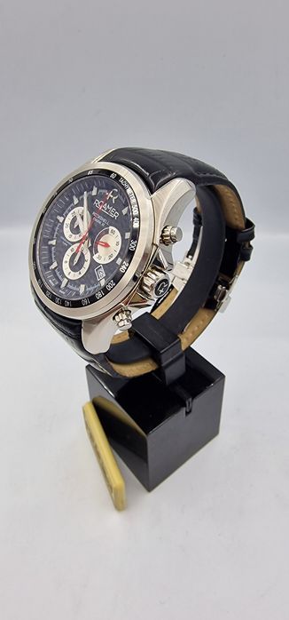Roamer Rockshell Mark III Chrono - szafir, skóra,  Swiss Made