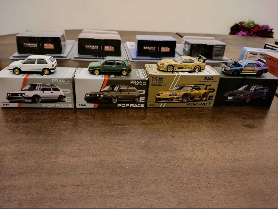 Coleção Pessoal Diecast Escala 1:64 (Tarmac, Pop Race, Inno64, MiniGT)