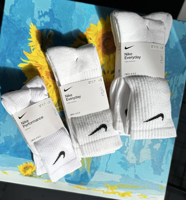 Шкарпетки Nike Sx7664-100 Sx4719-101 оригінал 34-38 42-46 46-50