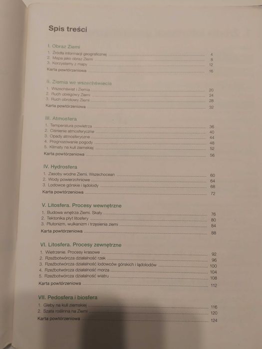 Karty pracy ucznia - ćwiczenia - Oblicza geografii 1 - wypełnione