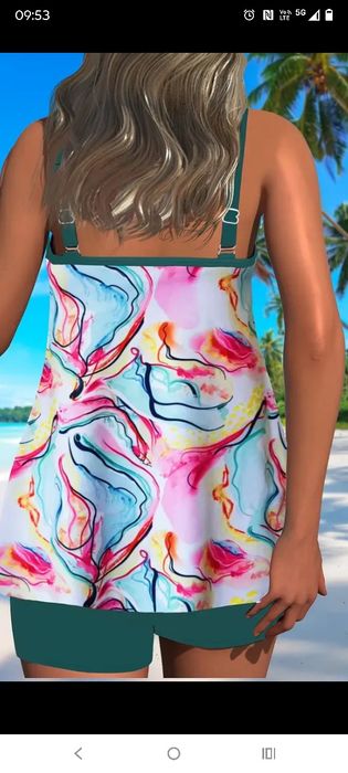 Tankini dwuczęściowy strój kąpielowy