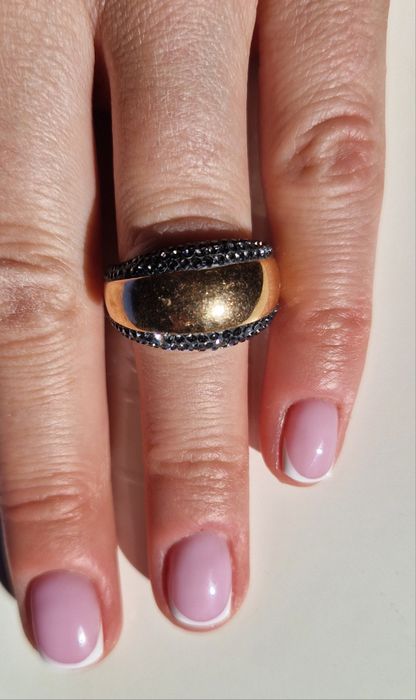 Oryginalny pierścinek Swarovski r. 52 glamour kryształki duży