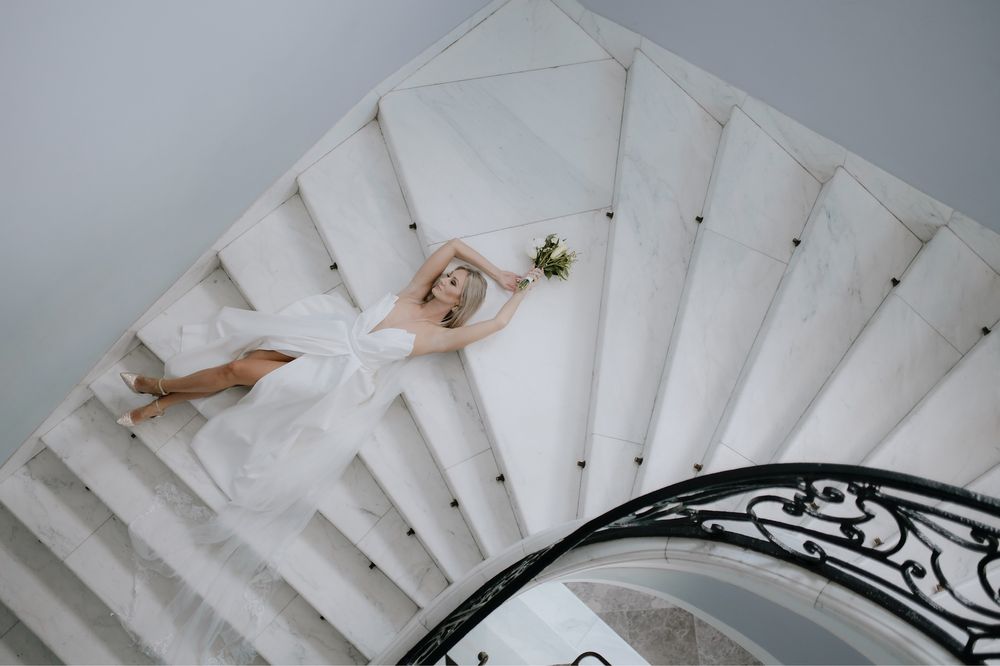 Suknia slubna z kieszeniami