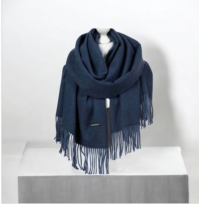 Nowy granatowy damski szalik modny elegancki