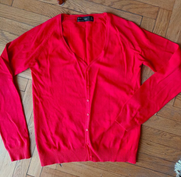 ZARA - sweterek kardigan - bawełna - L