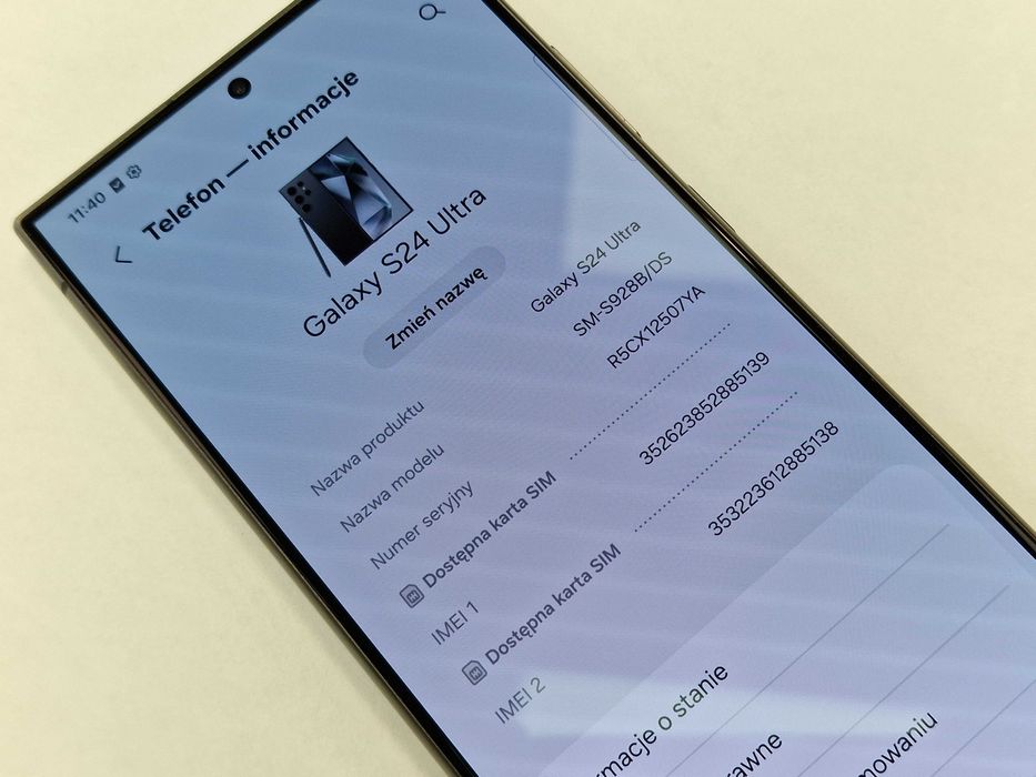 Samsung Galaxy S24 ULTRA/ 12GB/ 512GB/ Titanium Black/ Grade A- + ładowarka/ Gwarancja