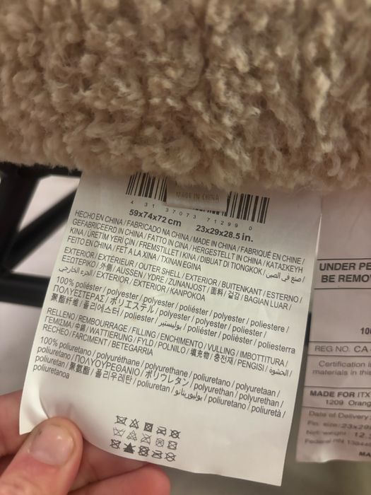 Cadeirão Faux Shearling Zara Home