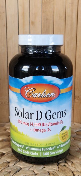Witamina D3 z Omega 3 Carlson 360 żeli