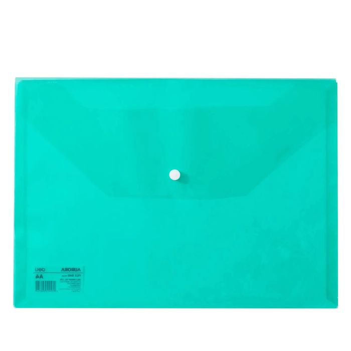 Teczka zatrzaskowa Deli a4 F10452 aurora przeźroczysta zielona. DELI. Nowy Produkt
