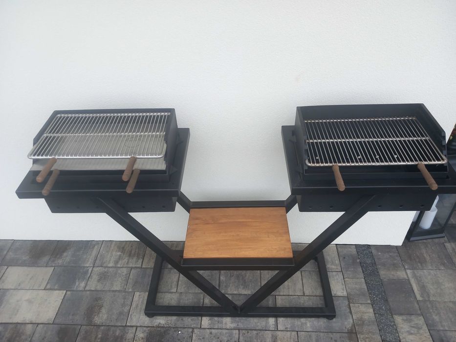 Grill ogrodowy loft podwójne palenisko